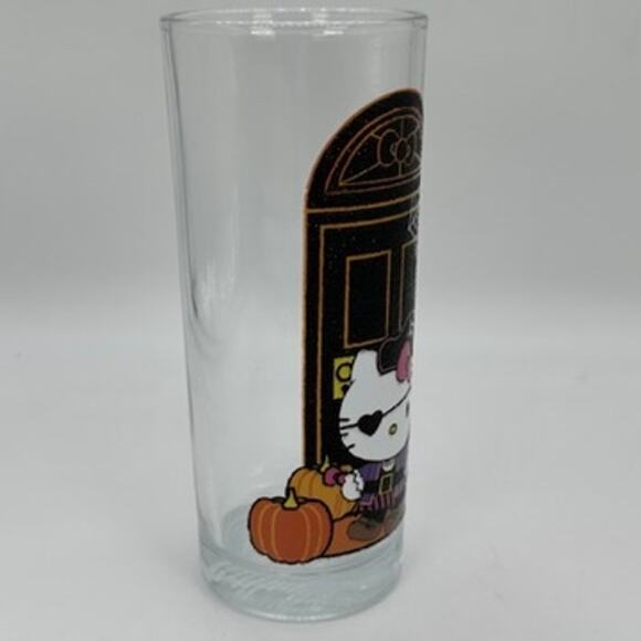 Hello Kitty Halloween Drinking Glasses Glassware Set of 4 Pumpkin Spider Cat New - Picture 11 of 13